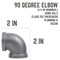 B & K STZ Industries 3/4 in. FIP each X 3/4 in. D FIP Black Malleable Iron 90 Degree Elbow 312UPE90-34 - alternate 5